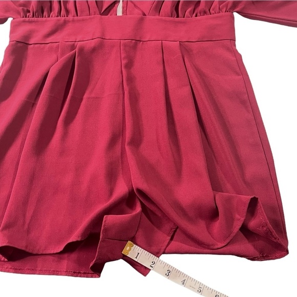 ASOS Bordeaux Kimono Sleeve Cutout Romper sz 12 - Picture 11 of 13